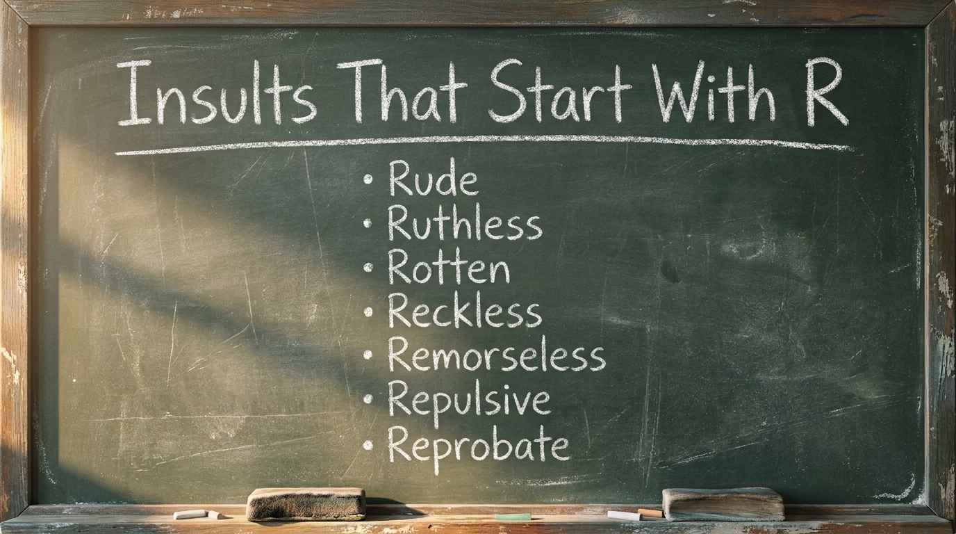 200+ Insults That Start With R