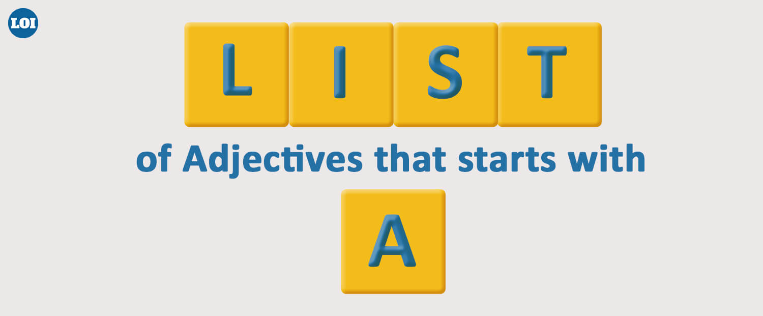 list of adjectives that start with a
