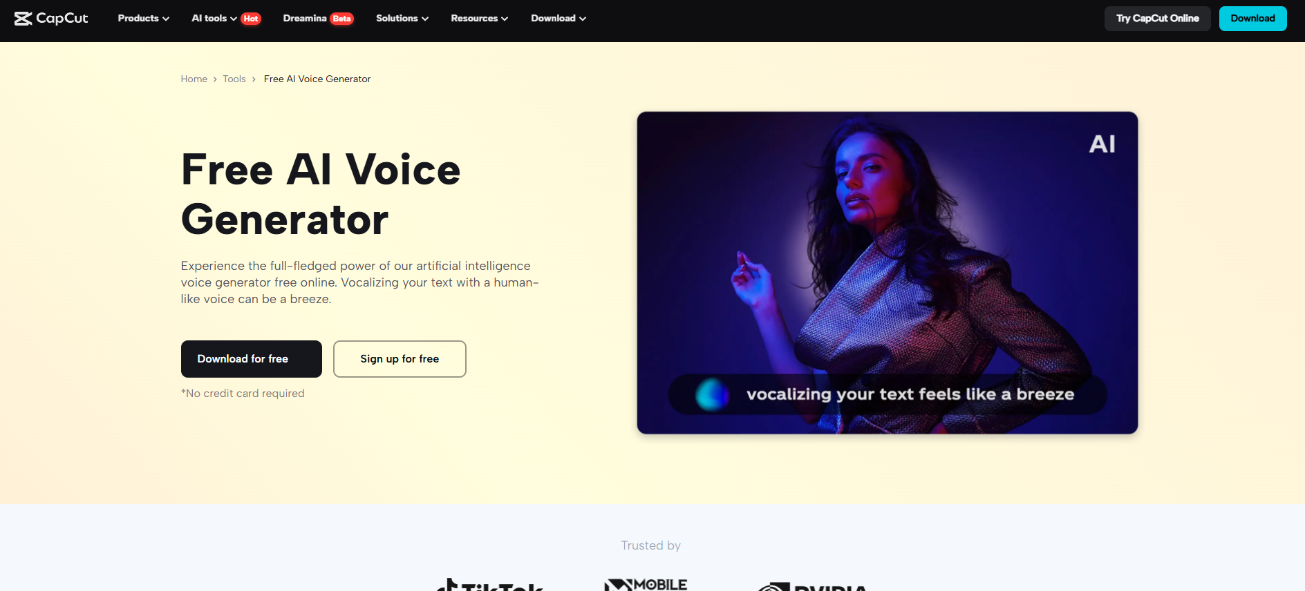 capcut free ai voice generator 1 LOI