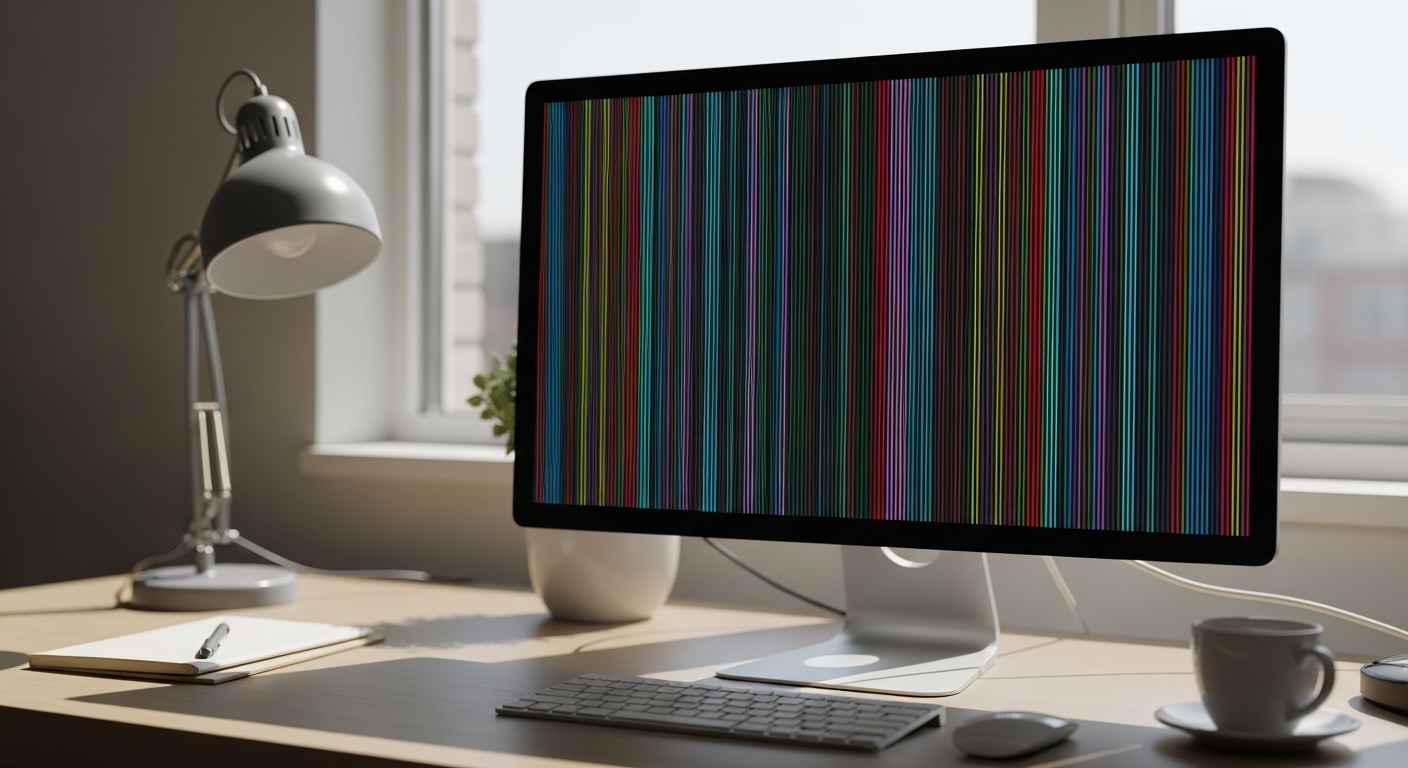 Computer Screen Lines Vertical